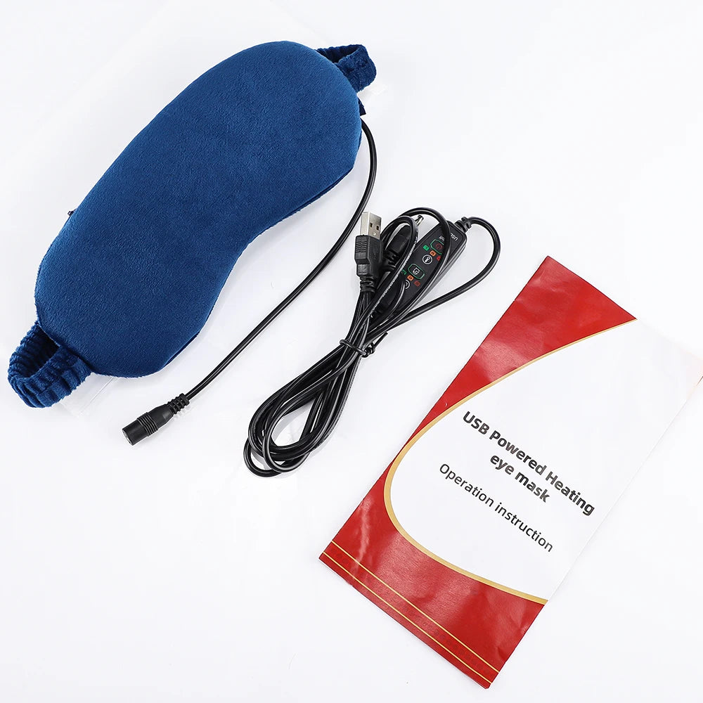 Masque Oculaire Chauffant Électrique – Compresse Chaude, Massage 3D & Anti-Fatigue Visuelle