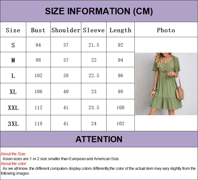 Robe Mini Bohème Femme Col V
