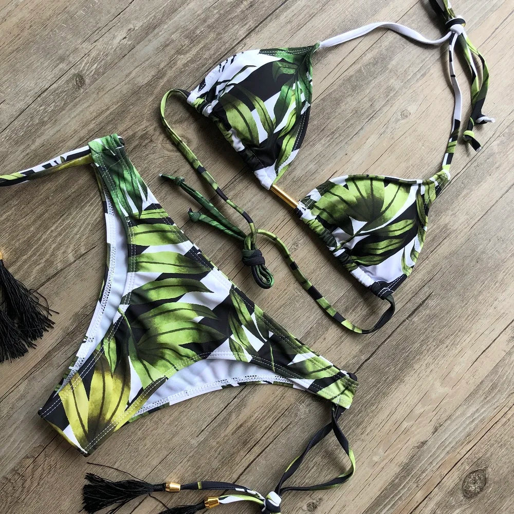 Bikini 2 Pièces Femme Imprimé Bohème