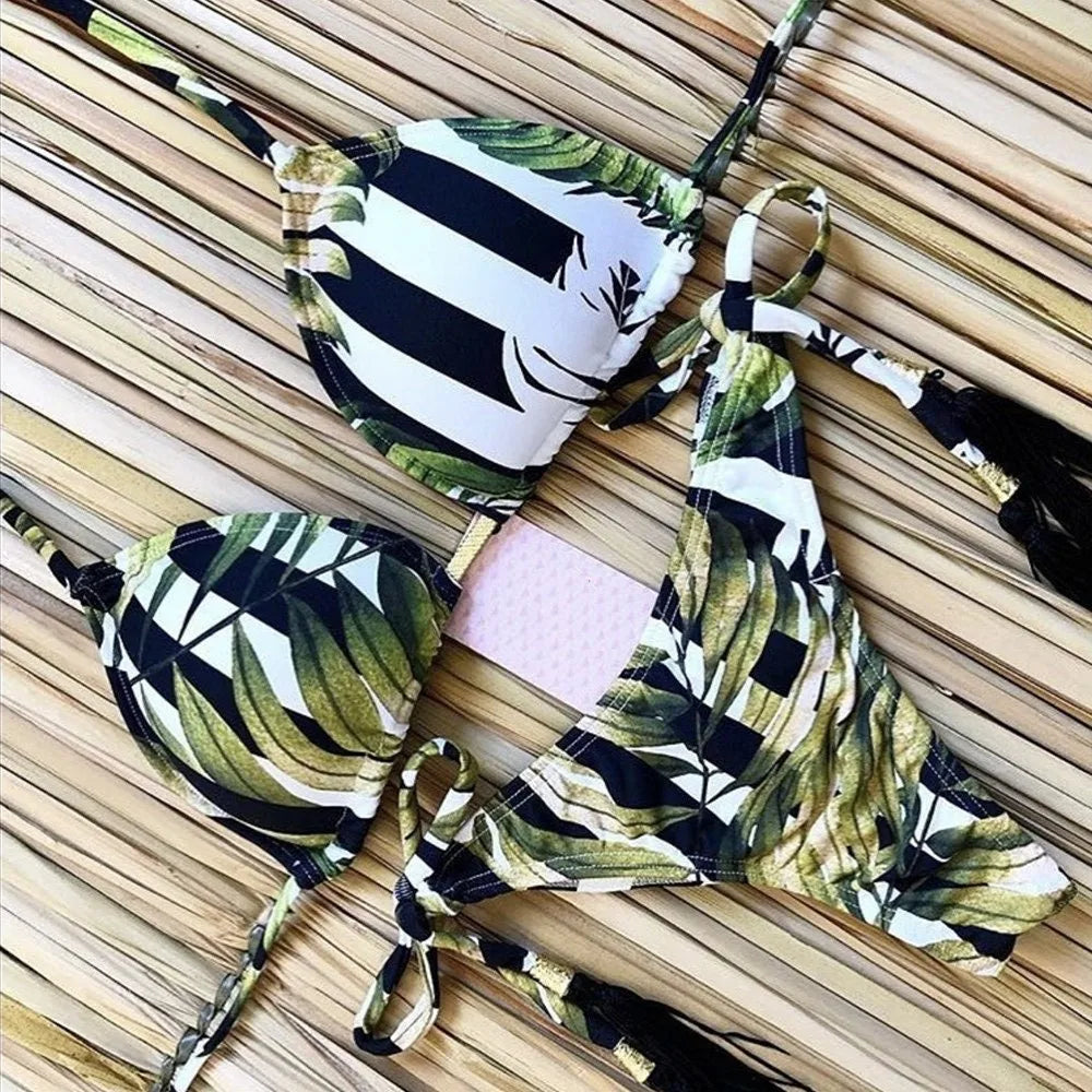 Bikini 2 Pièces Femme Imprimé Bohème