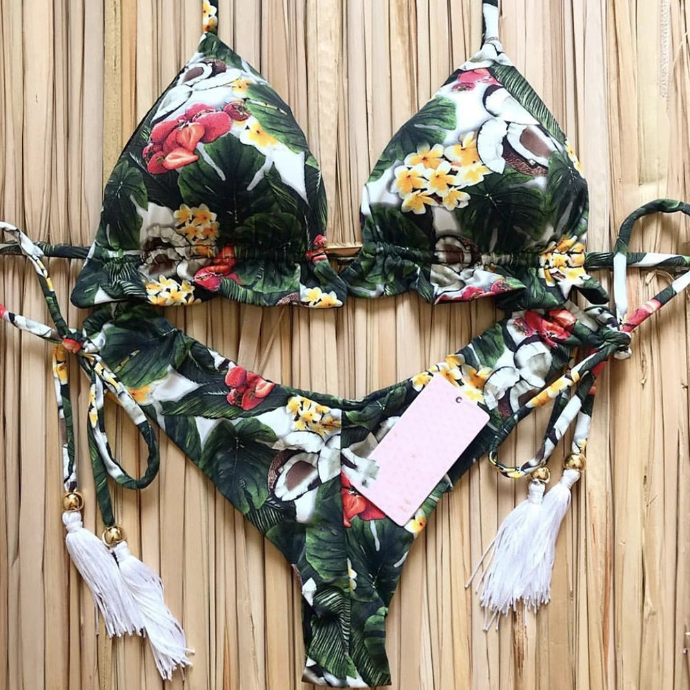 Bikini 2 Pièces Femme Imprimé Bohème