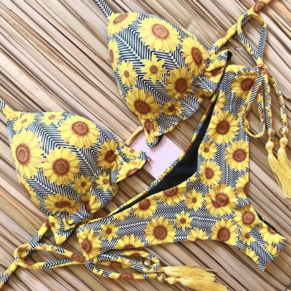 Bikini 2 Pièces Femme Imprimé Bohème