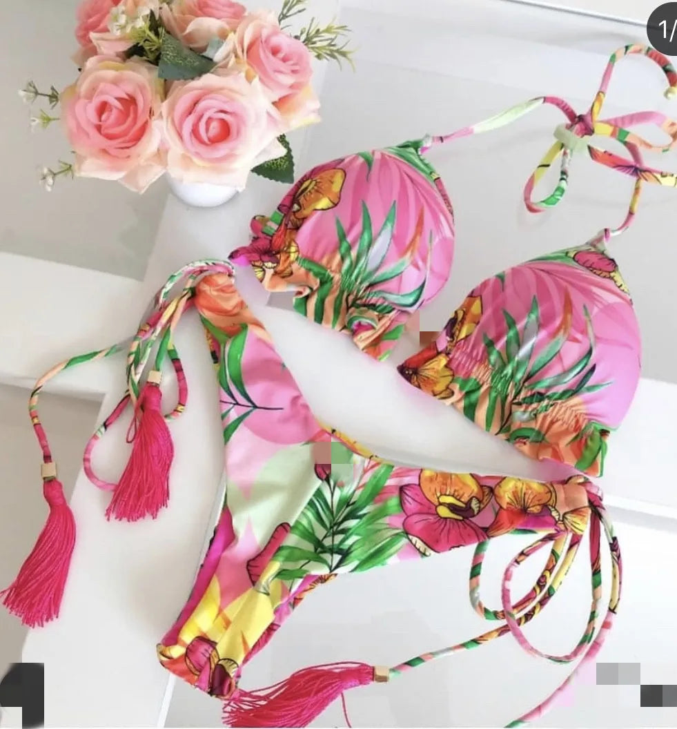 Bikini 2 Pièces Femme Imprimé Bohème
