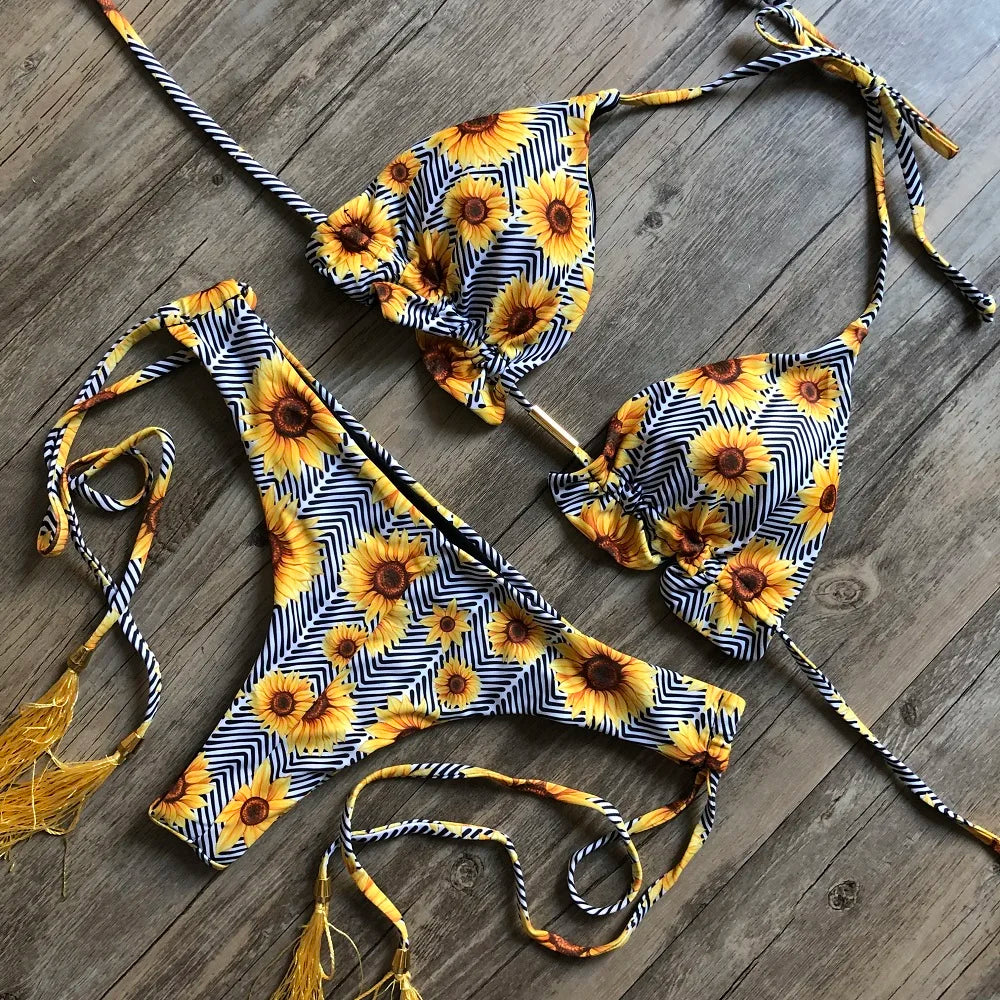 Bikini 2 Pièces Femme Imprimé Bohème