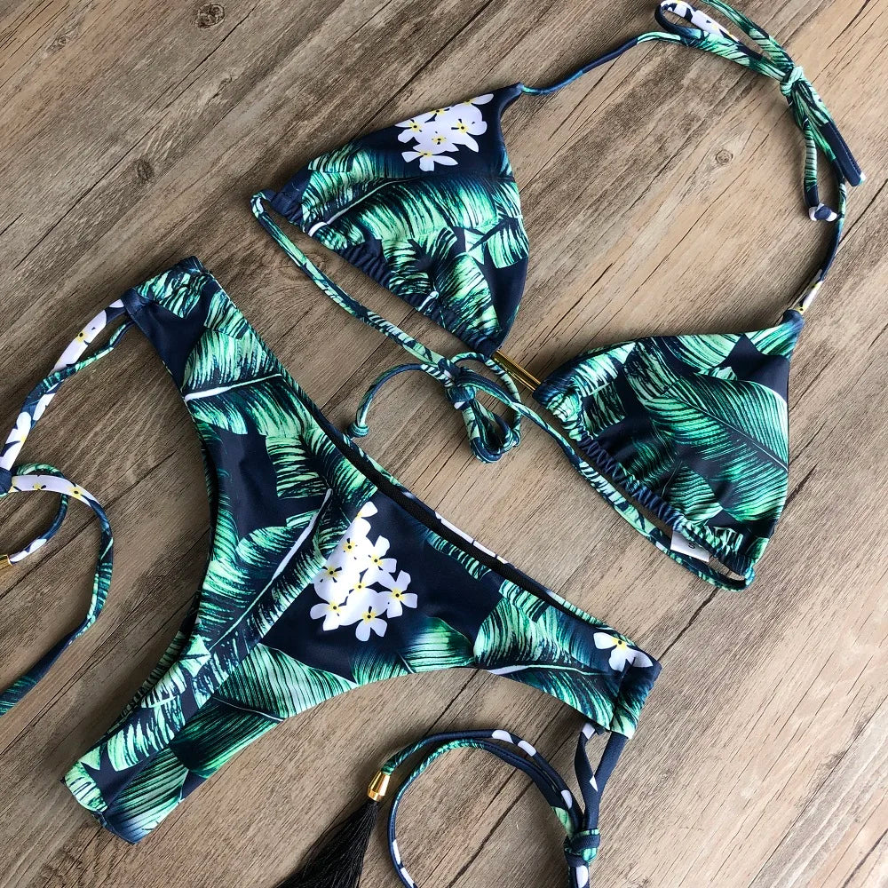Bikini 2 Pièces Femme Imprimé Bohème