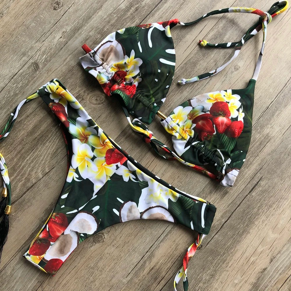 Bikini 2 Pièces Femme Imprimé Bohème