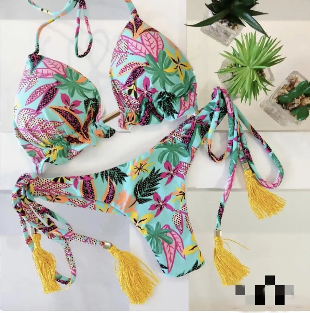 Bikini 2 Pièces Femme Imprimé Bohème