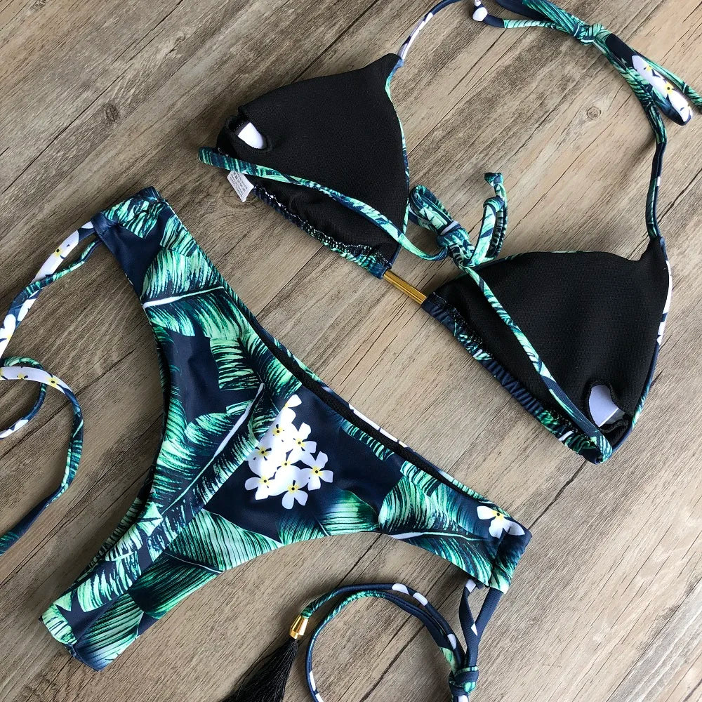 Bikini 2 Pièces Femme Imprimé Bohème