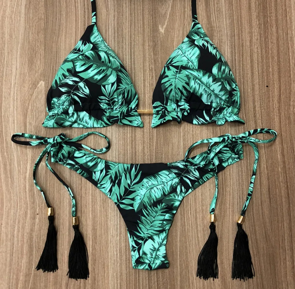 Bikini 2 Pièces Femme Imprimé Bohème