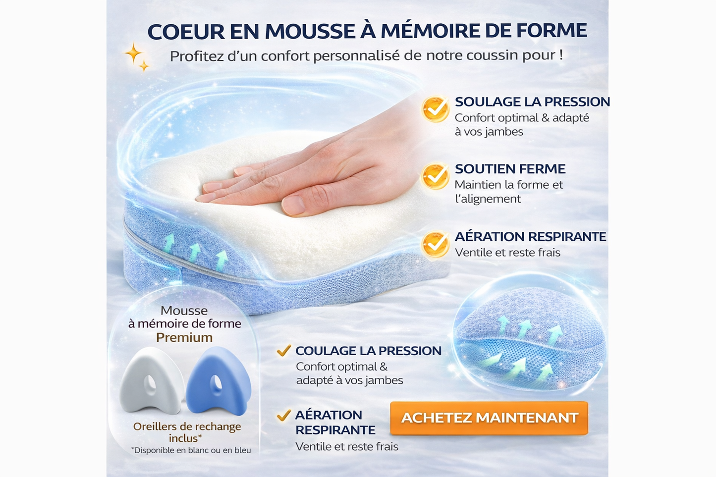 Oreiller d’alignement pour jambes