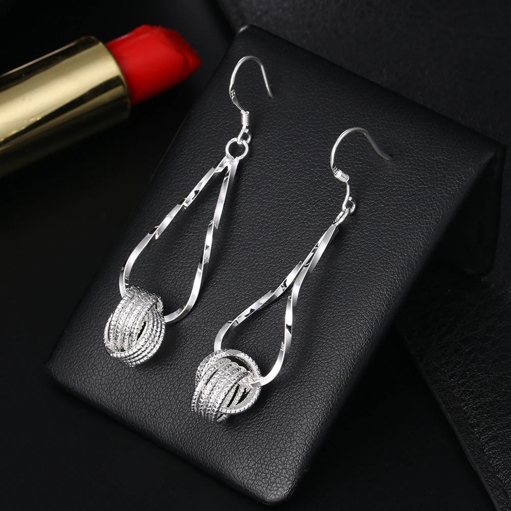 Boucles d’Oreilles Longues en Argent 925 & Moissanite