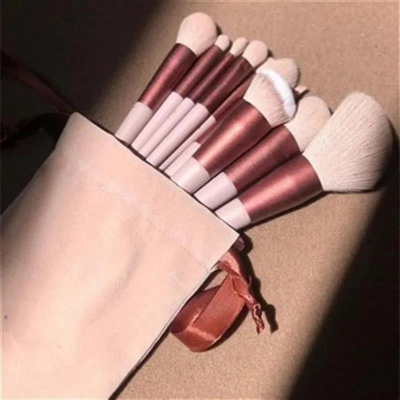 Set 13 Pinceaux Maquillage Ultra-Doux – Fond de Teint, Blush, Fard à Paupières & Contouring