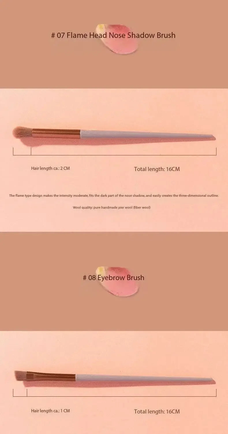 Set 13 Pinceaux Maquillage Ultra-Doux – Fond de Teint, Blush, Fard à Paupières & Contouring