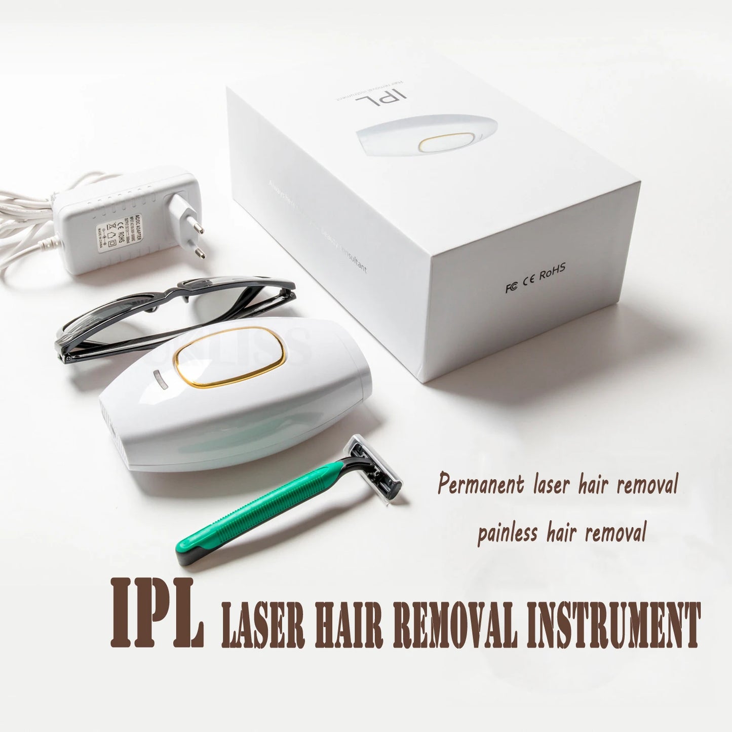 Épilateur Laser IPL Femme – 500 000 Flashs, Indolore, 5 Niveaux