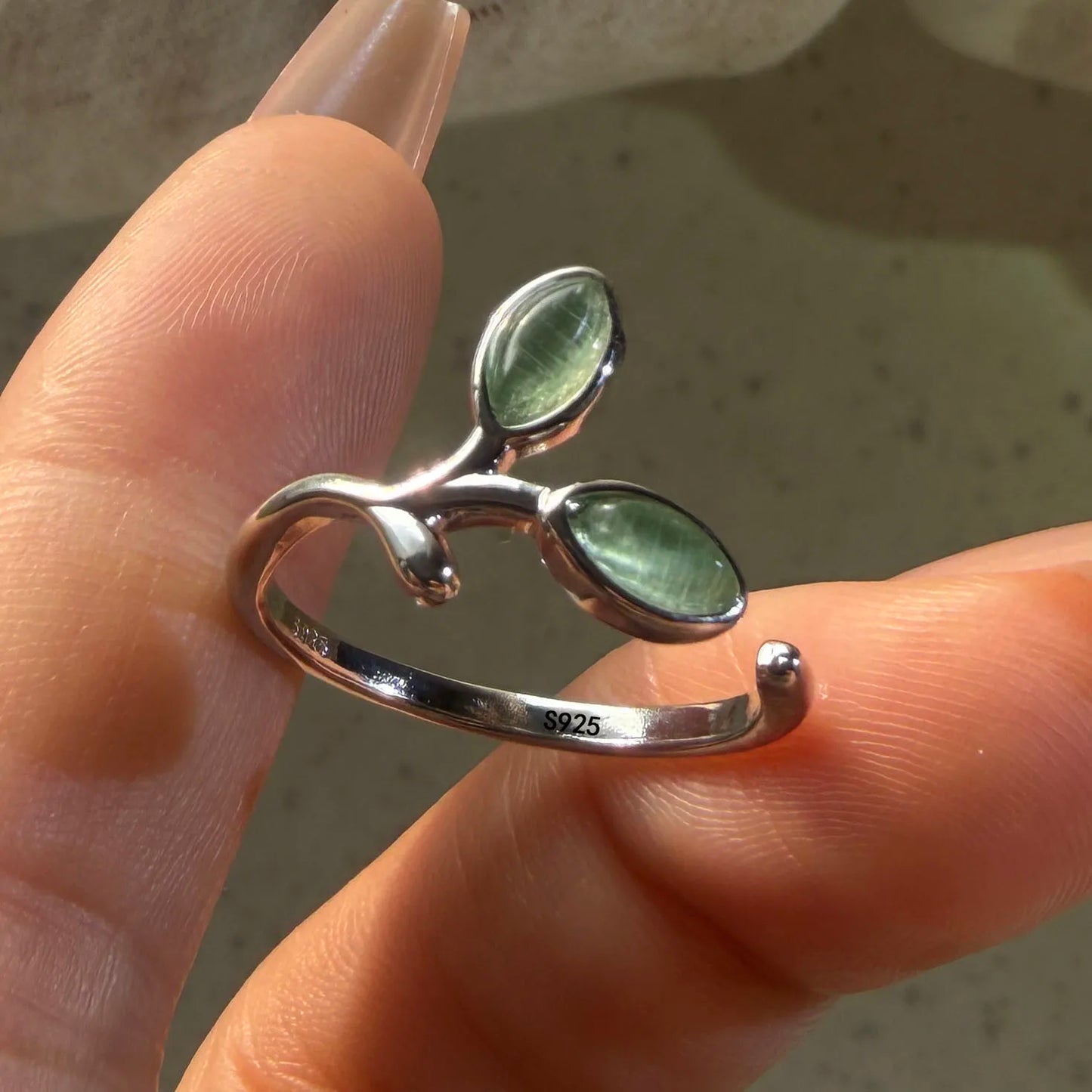 Bague Cocktail en Argent 925 & Zircon – Bijou Fin Minimaliste, Taille Ajustable, Anti-Allergie