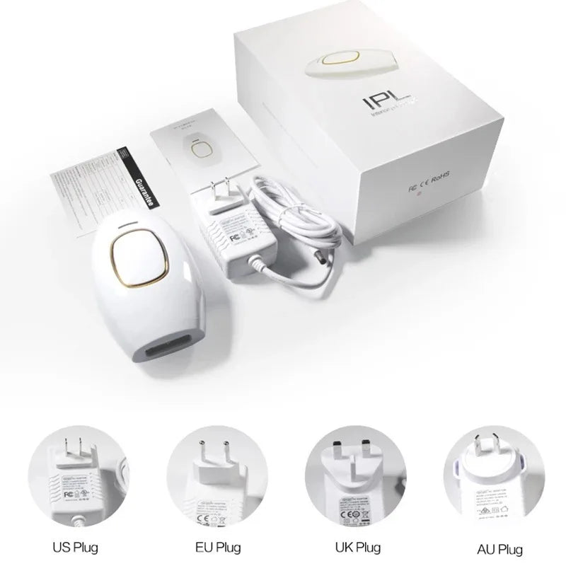 Épilateur Laser IPL Femme – 500 000 Flashs, Indolore, 5 Niveaux