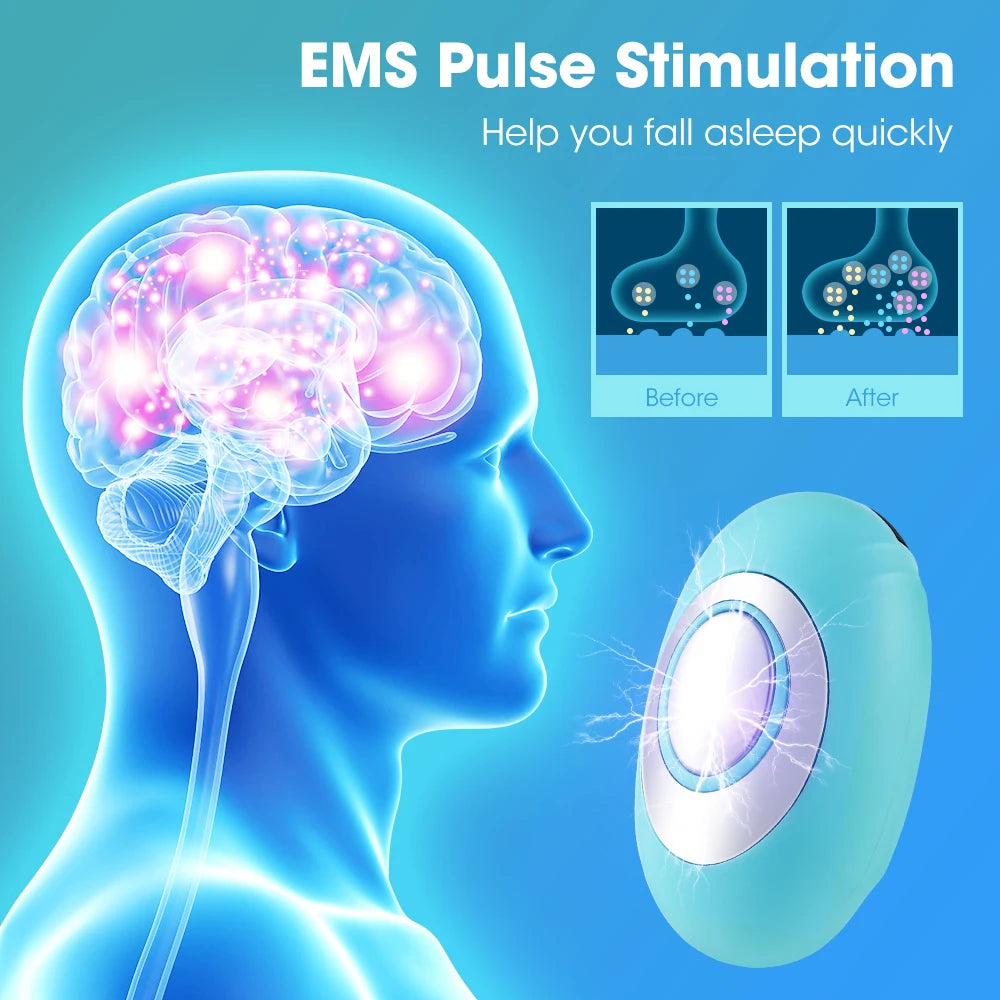 Appareil Aide au Sommeil EMS – Anti-Insomnie, Réduction Stress & Anxiété, 15 Intensités
