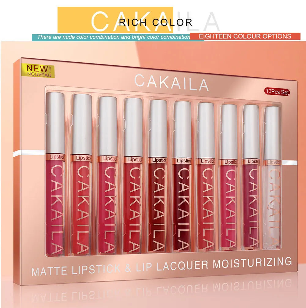 Set Rouge à Lèvres Liquide Mat Longue Tenue