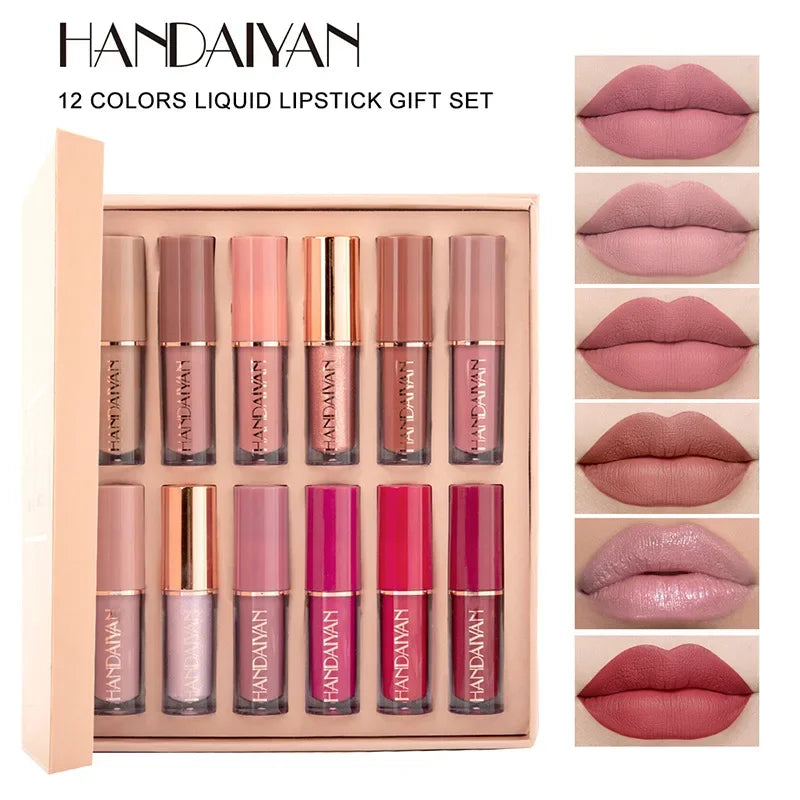 Set Rouge à Lèvres Liquide Mat Longue Tenue