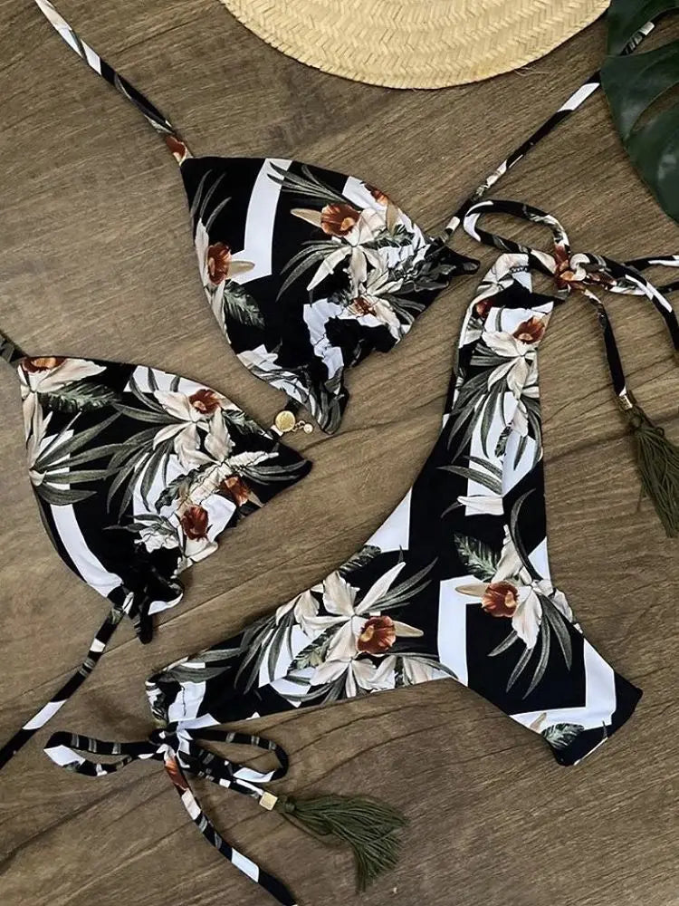 Bikini 2 Pièces Femme Imprimé Bohème