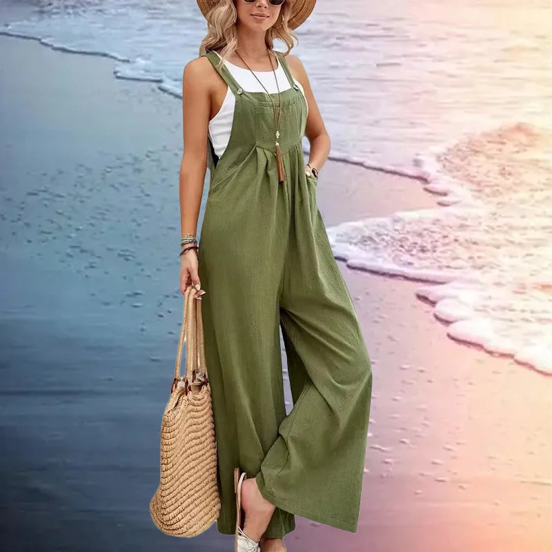 Combinaison Femme Jambes Larges – Style Ethnique Casual Élégant Printemps Été