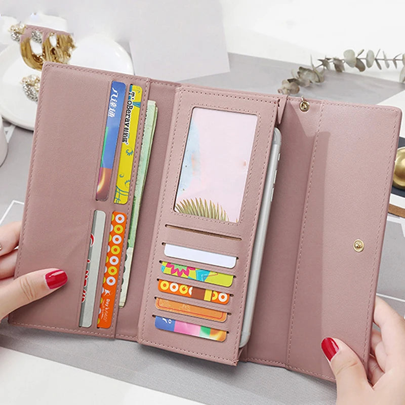 Portefeuille Long Femme – Élégant & Multi‑fonction