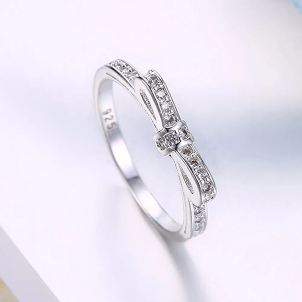 Bague Nœud Papillon Femme Argent Sterling 925