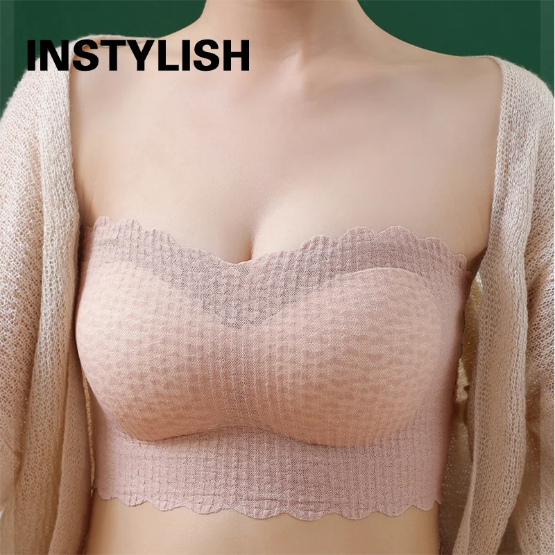 Bralette Sans Armatures Femme – Invisible, Push-Up, Dentelle, Sans Bretelles