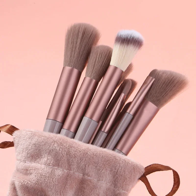 Set 13 Pinceaux Maquillage Ultra-Doux – Fond de Teint, Blush, Fard à Paupières & Contouring