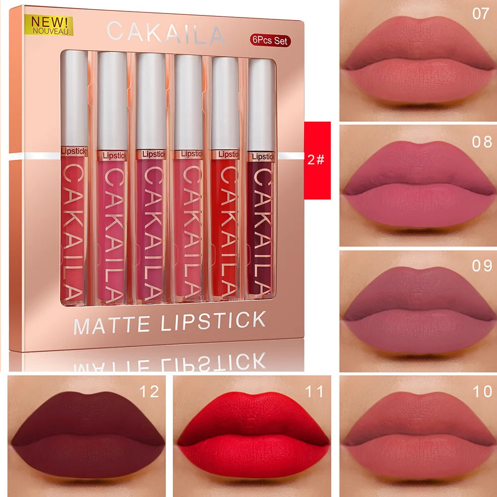 Set Rouge à Lèvres Liquide Mat Longue Tenue