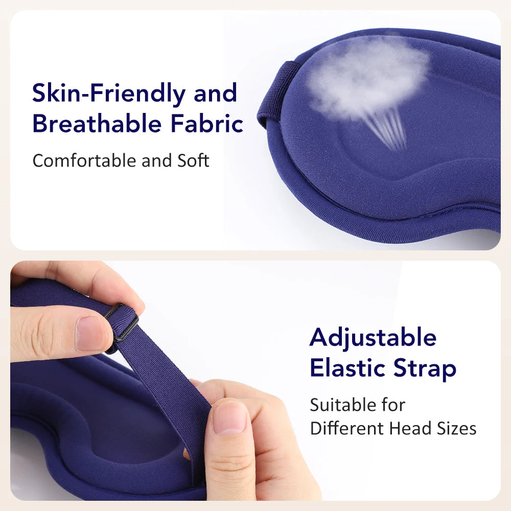 Masque Oculaire Chauffant Électrique – Compresse Chaude, Massage 3D & Anti-Fatigue Visuelle
