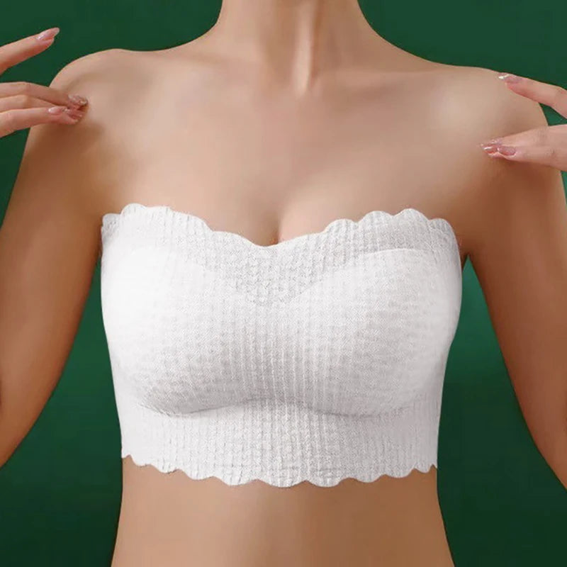 Bralette Sans Armatures Femme – Invisible, Push-Up, Dentelle, Sans Bretelles