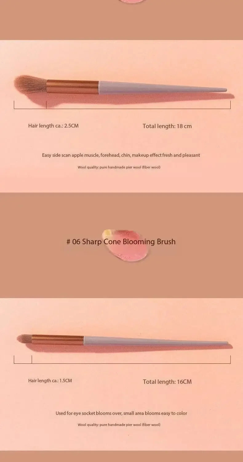 Set 13 Pinceaux Maquillage Ultra-Doux – Fond de Teint, Blush, Fard à Paupières & Contouring