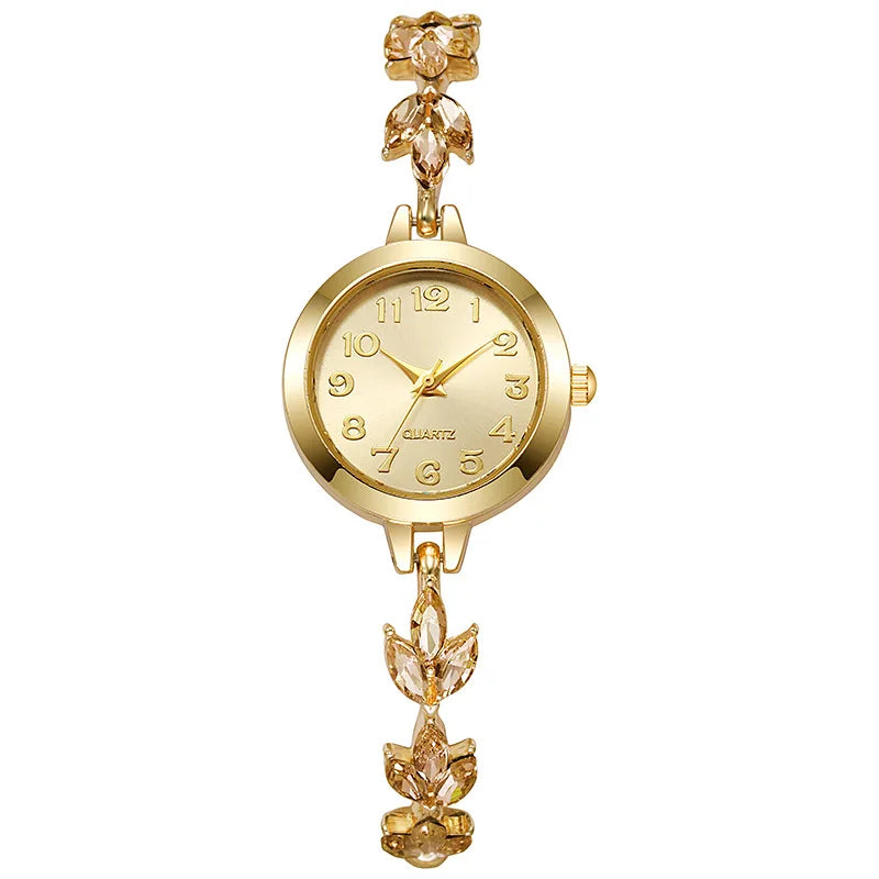 Montre Femme Fashion Diamants & Bracelet Ajustable – Style Casual Élégant