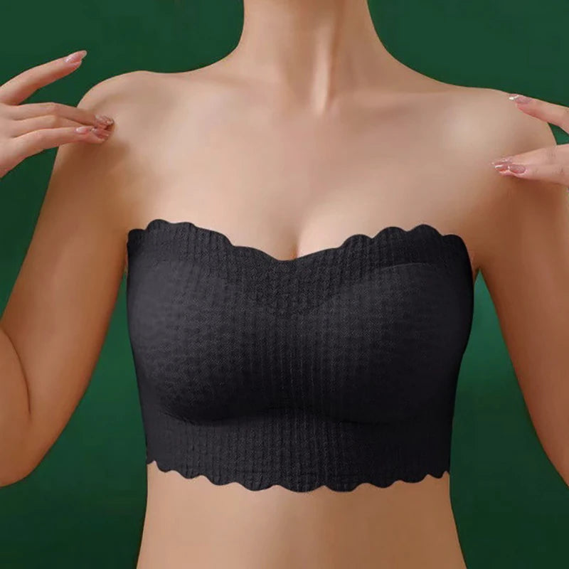 Bralette Sans Armatures Femme – Invisible, Push-Up, Dentelle, Sans Bretelles