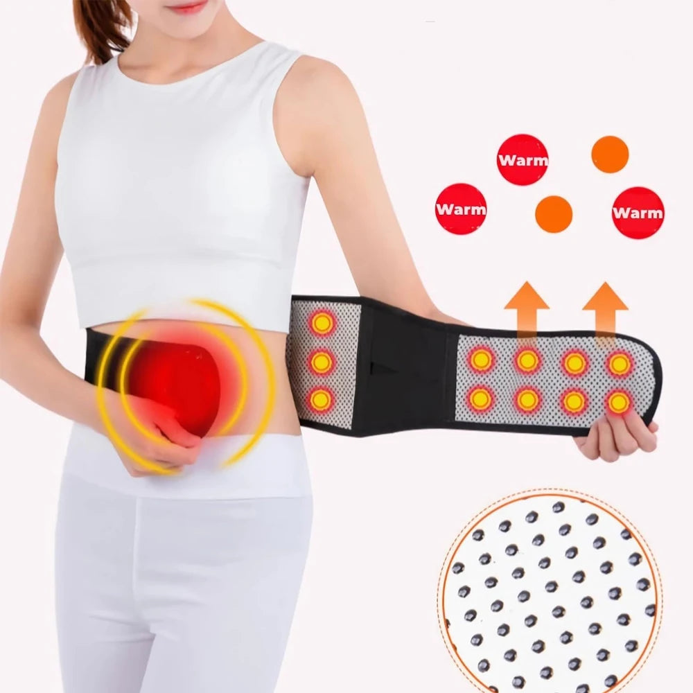 Ceinture Lombaire Magnétique Chauffante – Soutien Dos & Cou, Soulagement Douleurs