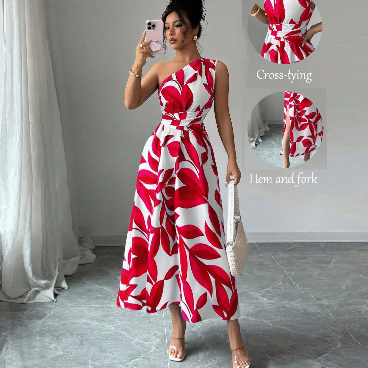 Robe Tricot Mi-Longue Femme Bicolore