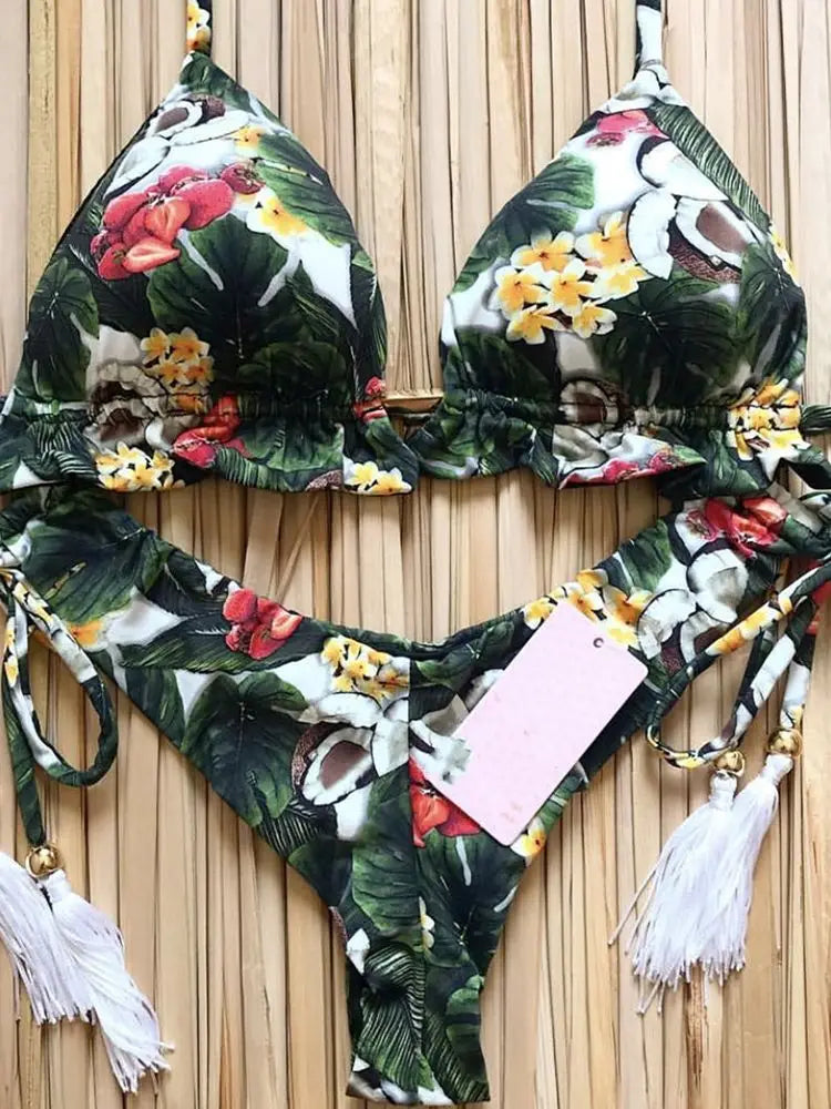 Bikini 2 Pièces Femme Imprimé Bohème