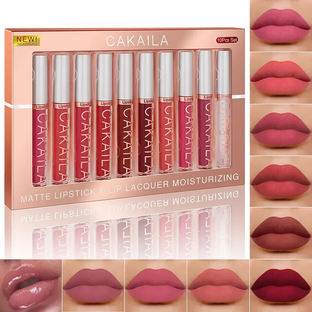 Set Rouge à Lèvres Liquide Mat Longue Tenue