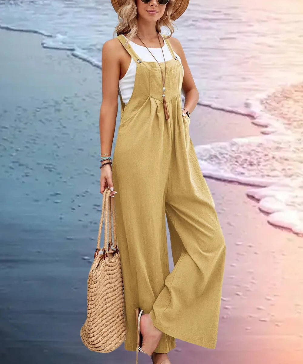 Combinaison Femme Jambes Larges – Style Ethnique Casual Élégant Printemps Été