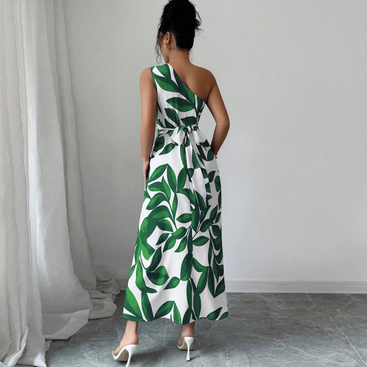 Robe Tricot Mi-Longue Femme Bicolore