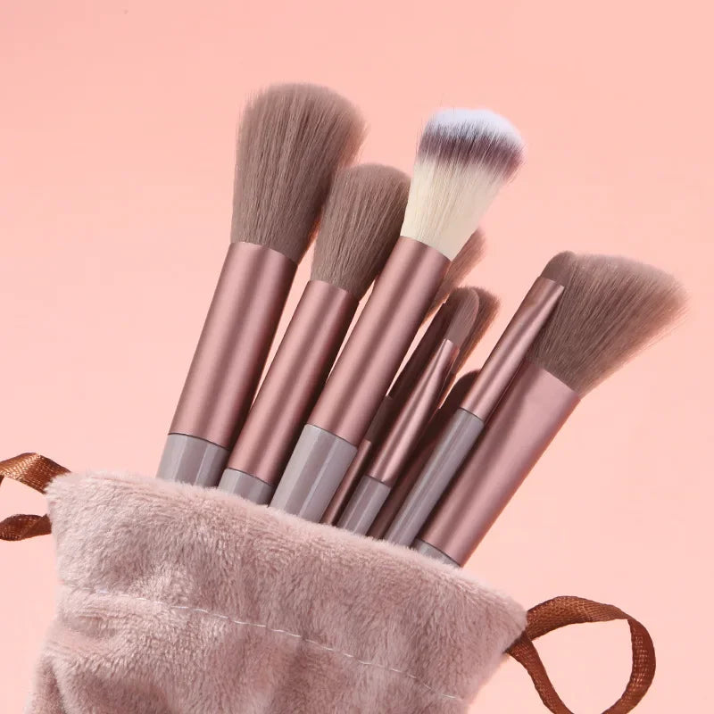 Set 13 Pinceaux Maquillage Ultra-Doux – Fond de Teint, Blush, Fard à Paupières & Contouring