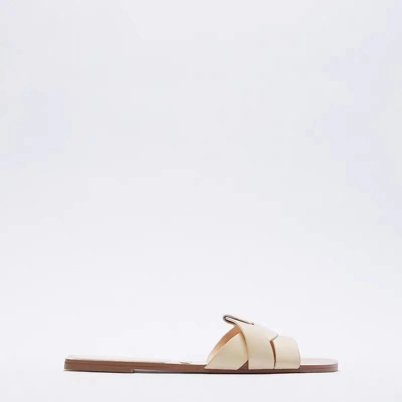 Mules Sandales Plates Femme Nœud Papillon