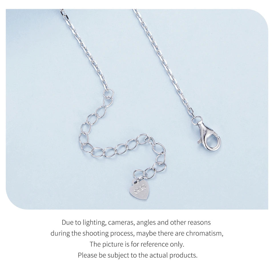 Collier Pendentif Lune & Soleil en Argent 925 – Zircon Bleu & Cristal Jaune Lumineux, Certifié GDTC | WOSTU