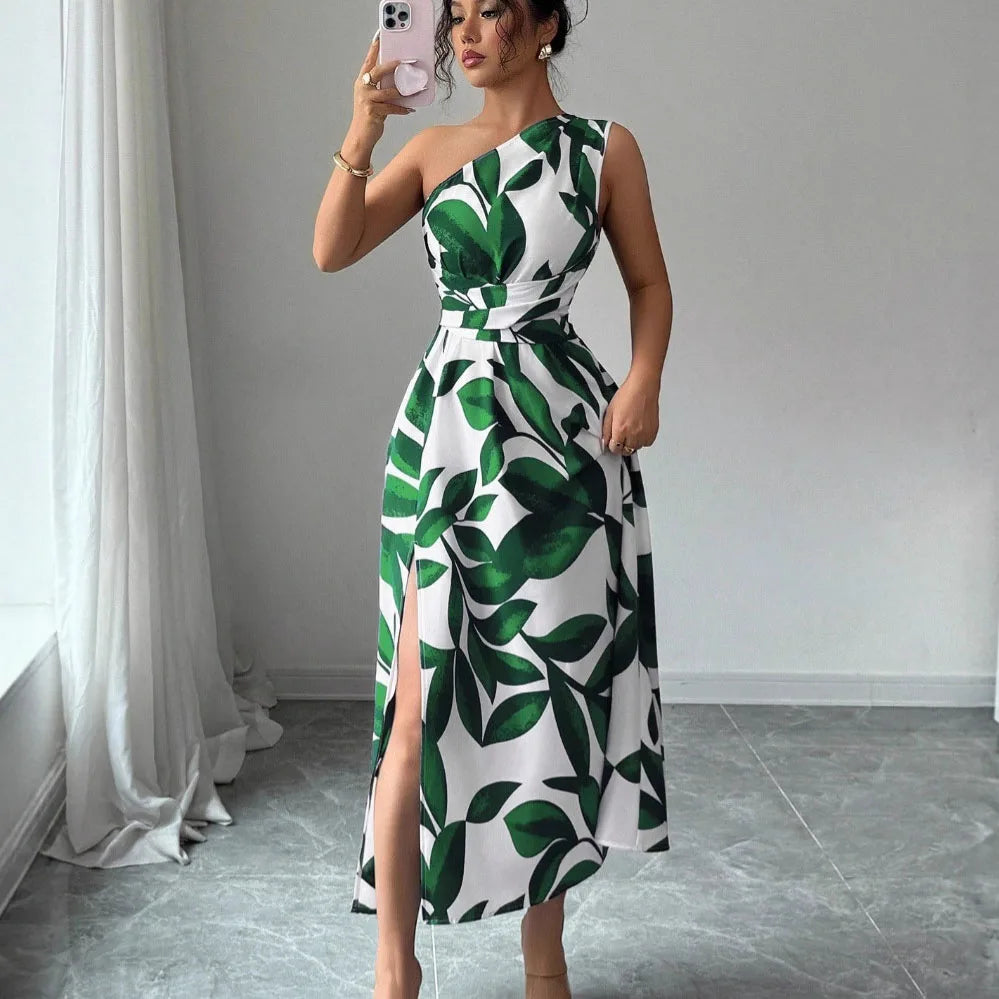 Robe Tricot Mi-Longue Femme Bicolore