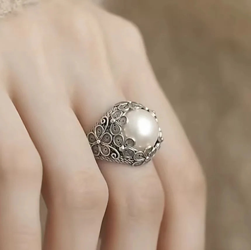 Bague Fleurs Vintage Femme Argent Sterling 925