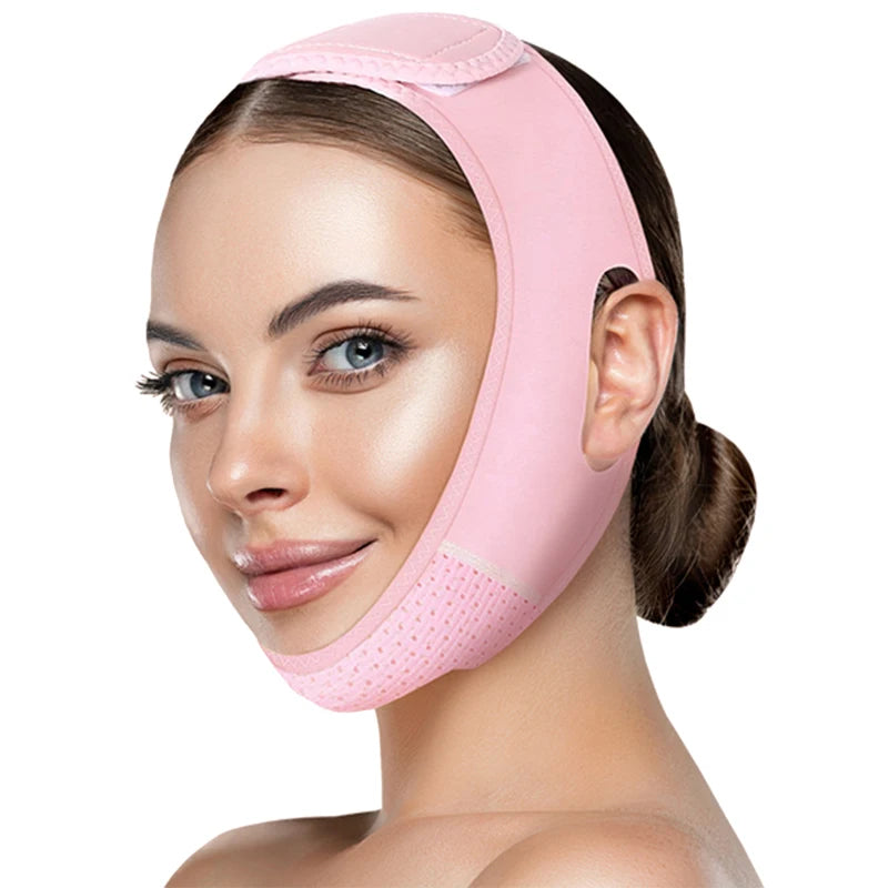 Masque V-Line Réutilisable – Sangle Liftante Anti-Double Menton & Visage Sculpté
