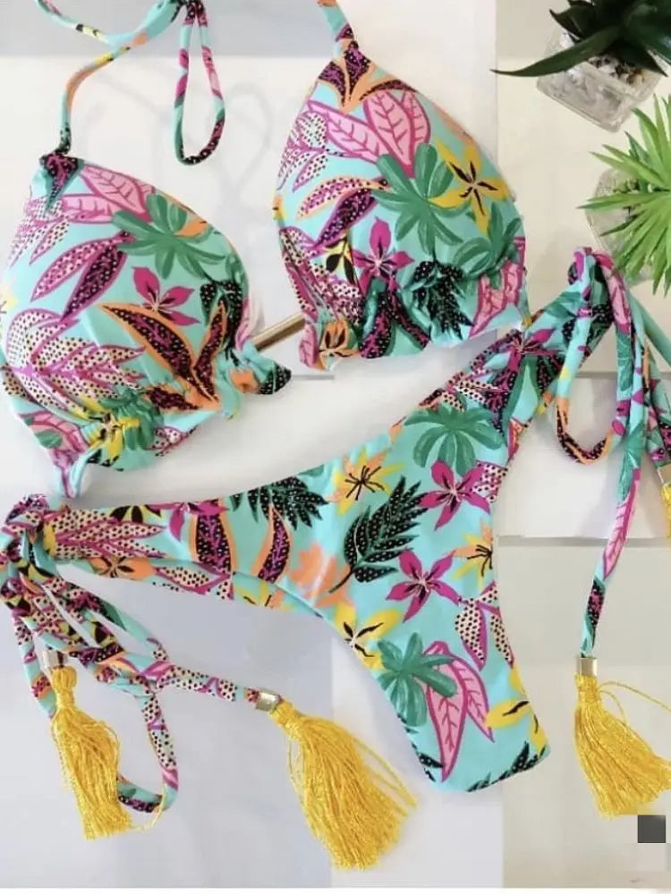 Bikini 2 Pièces Femme Imprimé Bohème
