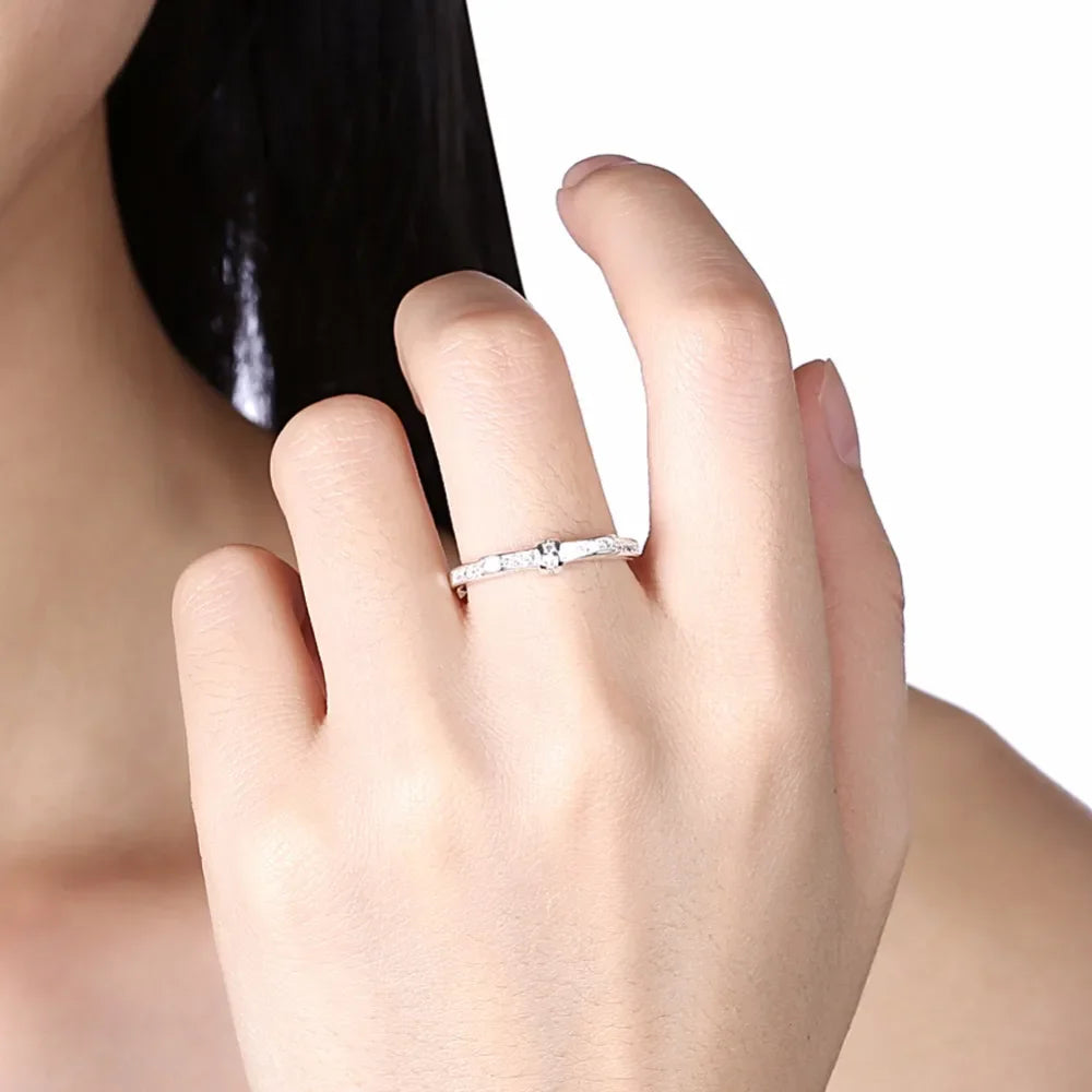 Bague Nœud Papillon Femme Argent Sterling 925