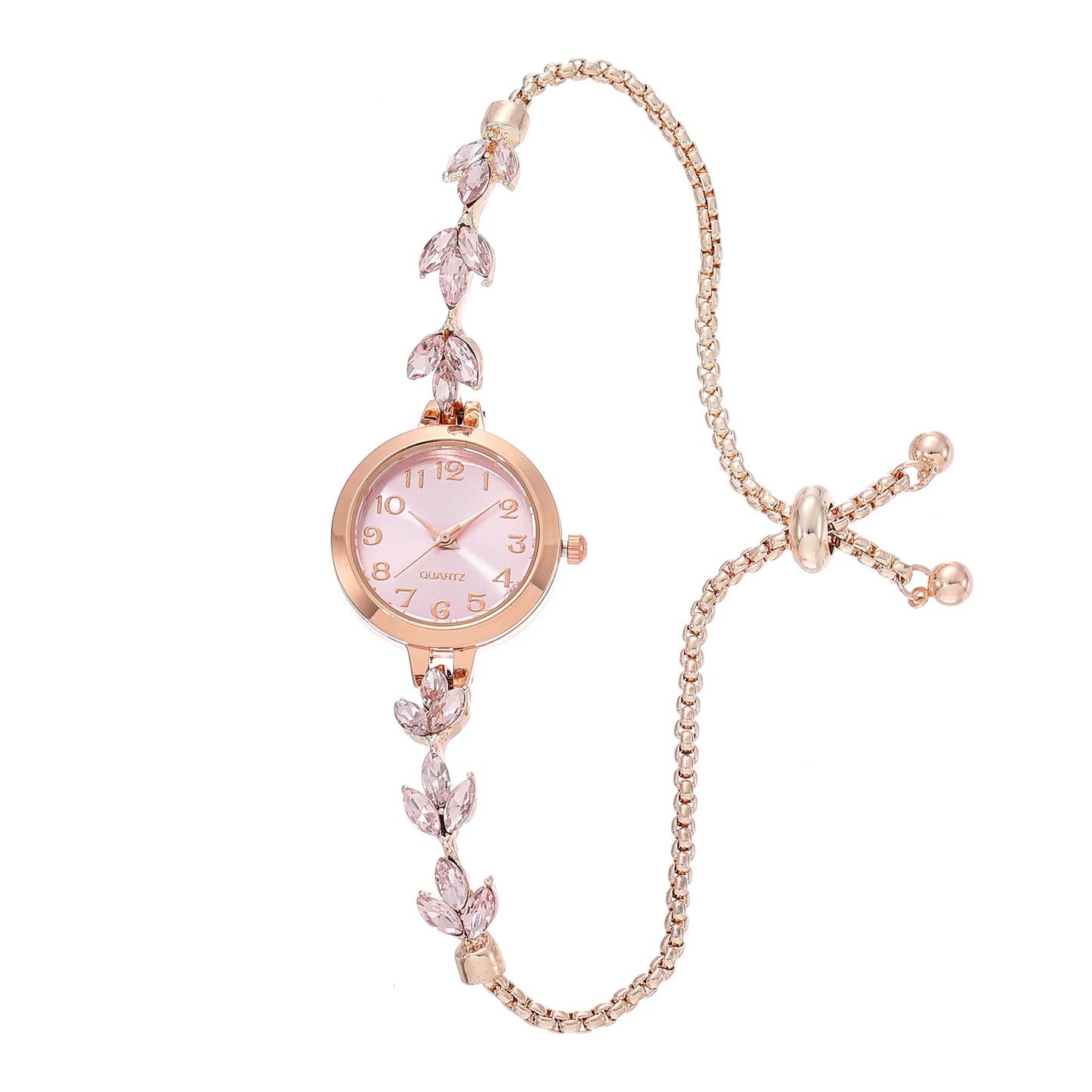 Montre Femme Fashion Diamants & Bracelet Ajustable – Style Casual Élégant
